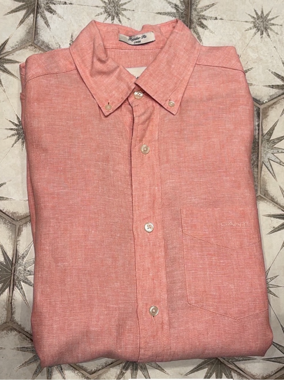 Gant Men’s Coral Button-Down Linen Shirt